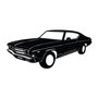 Wallity Chevrolet Chevelle SS 1969 Malibu Escultura de pared de metal
